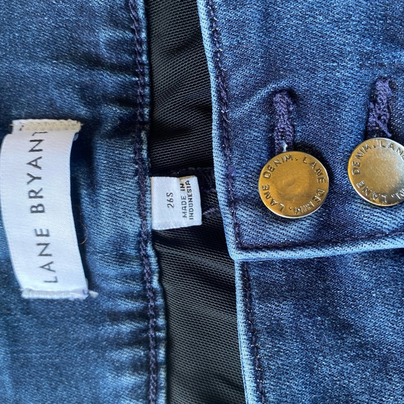 Womens Lane Bryant Plus Size Jeans Blue 26 Tummy Control Dark Stretch Denim Fall - Picture 9 of 15